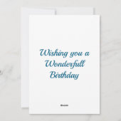 Adorable Cute Baby Blue Dinosaur Birthday Card シーズンカード (裏面)