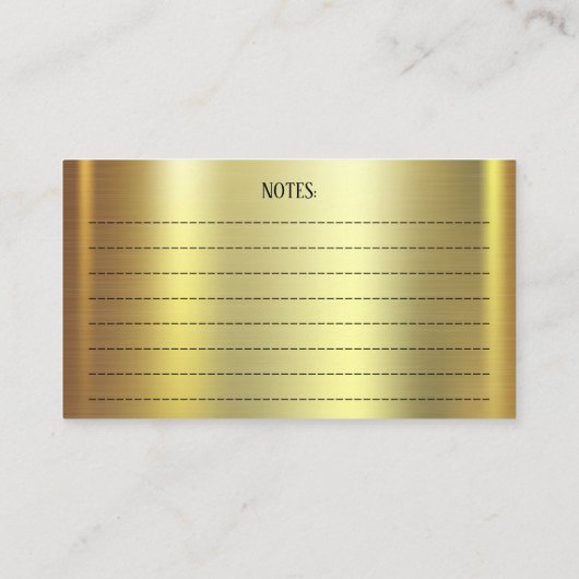 Adorable Cute Dachshund Pup Pet Grooming Chic Gold 名刺 (裏面)