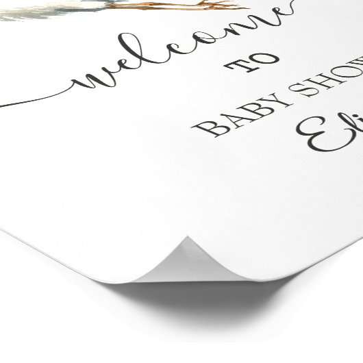 Adorable Cute Holiday Stork ポスター (角)