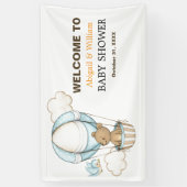 Adorable Cute Teddy Bear Baby Shower Party  横断幕 (縦)