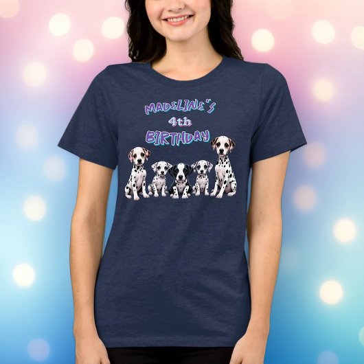 Adorable Dalmatian Puppies Birthday トライブレンドＴシャツ
