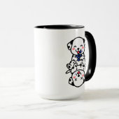 Adorable Dalmatian Puppies Blueberry Fun マグカップ (正面右)