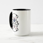 Adorable Dalmatian Puppies Blueberry Fun マグカップ (正面左)