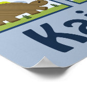 Adorable Dino/Dinosaurs Personalized Art Poster ポスター (角)