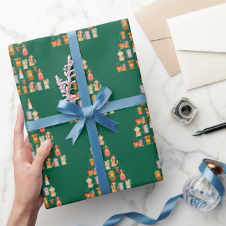 Adorable Dog Christmas Tree ラッピングペーパー