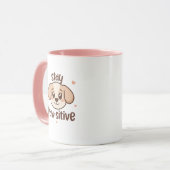 Adorable Dog Lover Optimist Quote マグカップ (正面左)