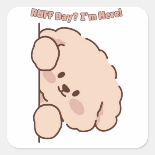 Adorable Dog Lover Sticker スクエアシール (正面)