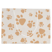 Adorable Dog Paw Print ラージペーパーバッグ (裏面)
