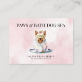 Adorable Dog Spa Watercolor 予約カード (裏面)