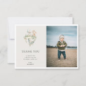 Adorable Dragon-Themed Birthday Party Picture サンキューカード (正面)