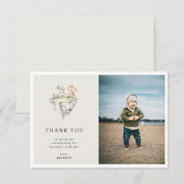 Adorable Dragon-Themed Birthday Party Picture サンキューカード