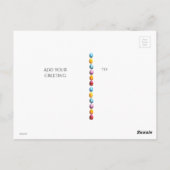 Adorable Duckling Straw Hat Easter Egg Flowers ポストカード (裏面)