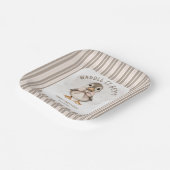 Adorable Duckling Waddle It Be Baby Shower ペーパープレート (傾斜あり)