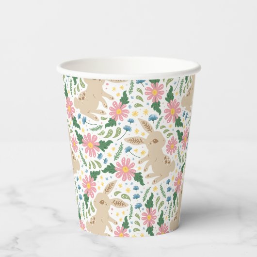  adorable Easter Bunny & Eggs Pattern 紙コップ (裏面)
