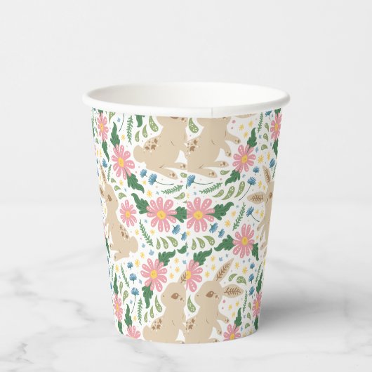  adorable Easter Bunny & Eggs Pattern 紙コップ (右)