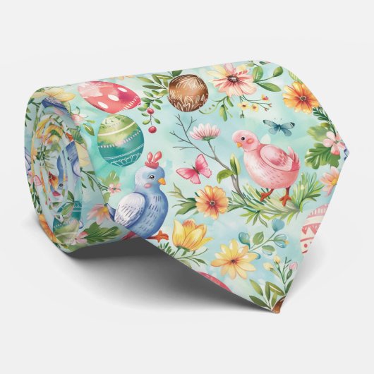 Adorable Easter Pattern ネクタイ (ロール)