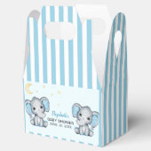 Adorable Elephant Baby Shower Boy フェイバーボックス (オープン)