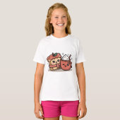 Adorable Fall Coffee Kids T-Shirt Tシャツ (正面フル)