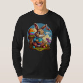 Adorable Festive Easter Kids Cute Easter Bunny Gra Tシャツ (正面)