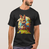 Adorable Festive Easter Kids Cute Easter Bunny Gra Tシャツ (正面)