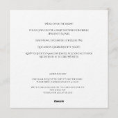 Adorable, fluffy baby wolf  Baby Shower  招待状 (裏面)