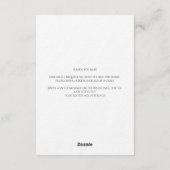 Adorable, fluffy baby wolf  Baby Shower  招待状 (裏面)