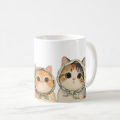 Adorable Fluffy Cat Lover Coffee Mug コーヒーマグカップ (正面右)