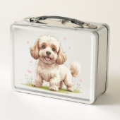 Adorable Fluffy Cockapoo Puppy Lunch Box メタルランチボックス (裏面)
