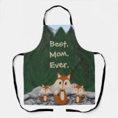 Adorable Fox Family エプロン (正面)