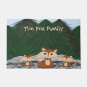 Adorable Fox Family ドアマット (正面)