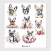 Adorable French Bulldog Collection  シール (シート)