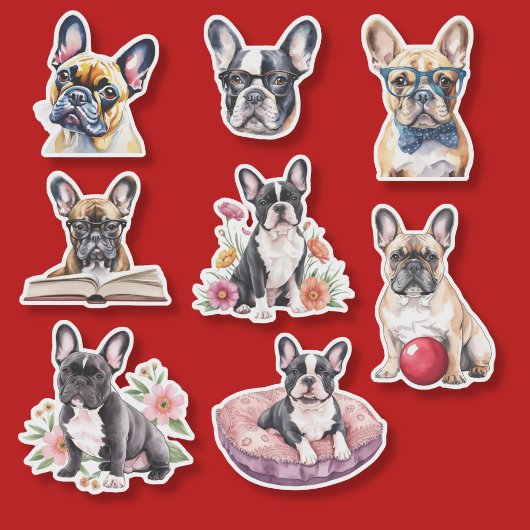 Adorable French Bulldog Collection  シール