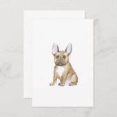 Adorable french bulldog puppy サンキューカード (正面/裏面)