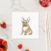 Adorable french bulldog puppy スタンダードカクテルナプキン (インサイチュ)