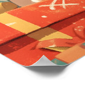 Adorable French Bulldog with Christmas Gifts ポスター (角)