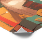 Adorable French Bulldog with Christmas Gifts ポスター (角)