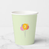Adorable Frog and Balloon Birthday Paper Cups 紙コップ (裏面)