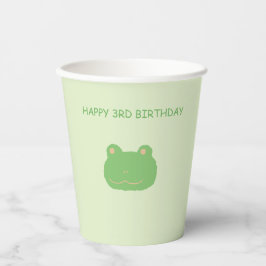 Adorable Frog and Balloon Birthday Paper Cups 紙コップ