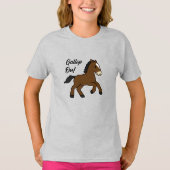 Adorable Gallop On! Happy Foal Kawaii Horse Design Tシャツ (正面)