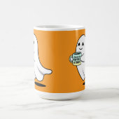 Adorable Ghost Cute Halloween Illustration コーヒーマグカップ (中央)