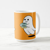 Adorable Ghost Cute Halloween Illustration コーヒーマグカップ (正面右)