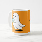 Adorable Ghost Cute Halloween Illustration コーヒーマグカップ (正面左)
