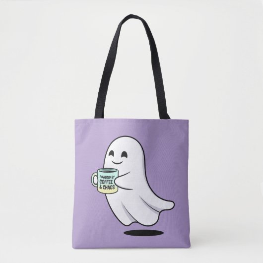 Adorable Ghost Cute Halloween Illustration トートバッグ (正面)