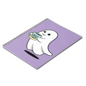 Adorable Ghost Cute Halloween Illustration ノートブック (左側)
