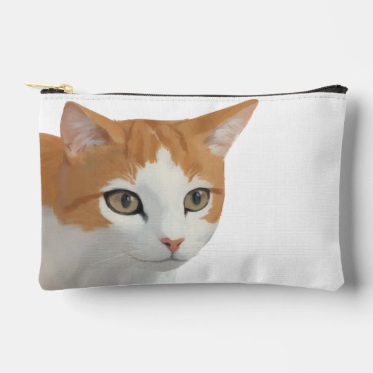 Adorable Ginger Cat Art アクセサリーポーチ (正面)