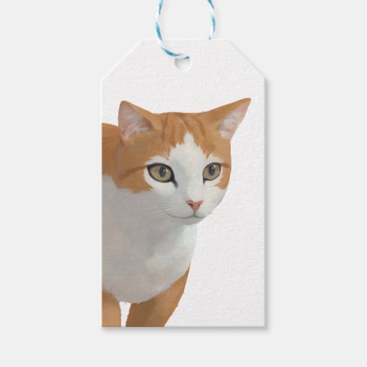 Adorable Ginger Cat Art ギフトタグ (正面)