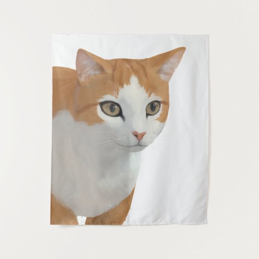 Adorable Ginger Cat Art タペストリー (正面)