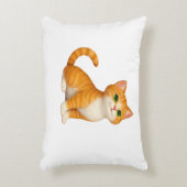 Adorable Ginger Kitten Throw Pillow アクセントクッション (正面(垂直))