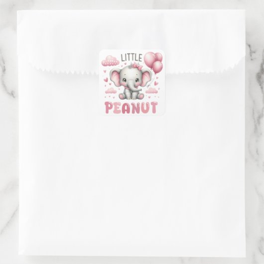 Adorable Girl Little Peanut  スクエアシール (バッグ)