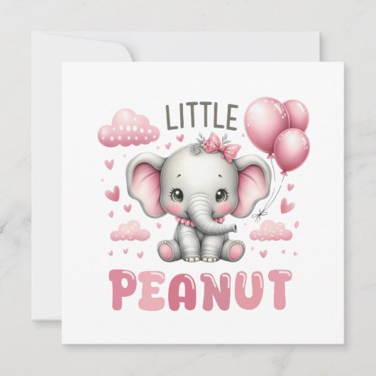 Adorable Girl Little Peanut  招待状 (正面)